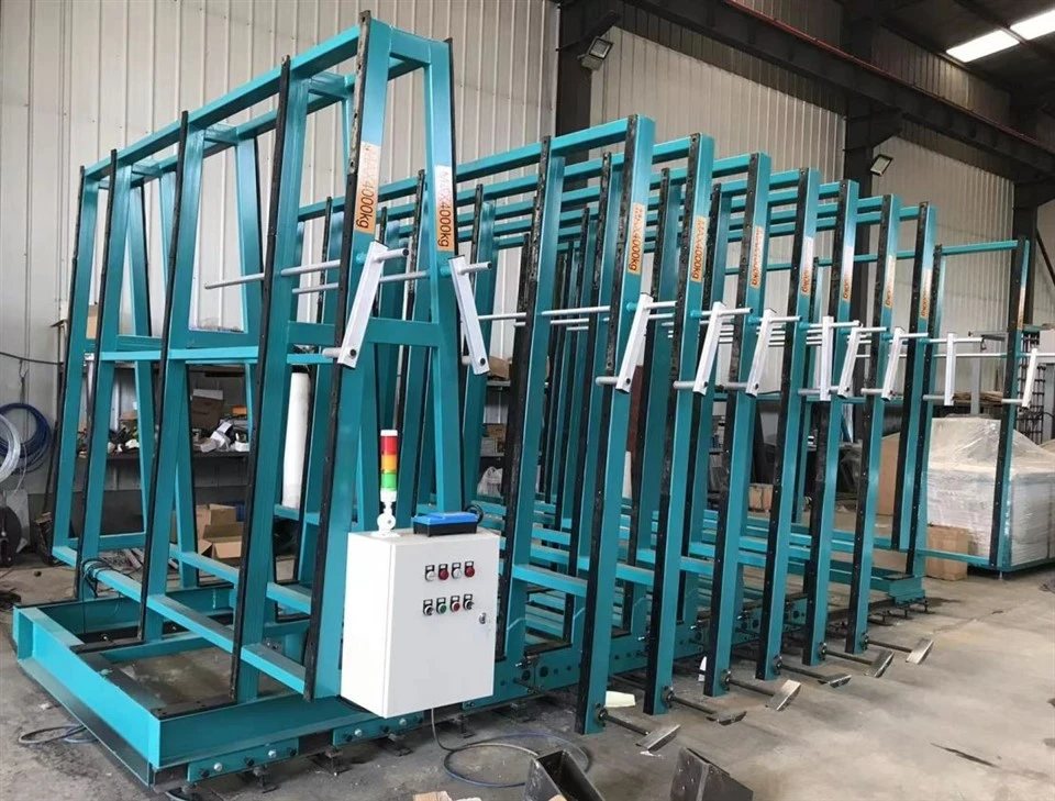 Electric glass sheet slab drawer